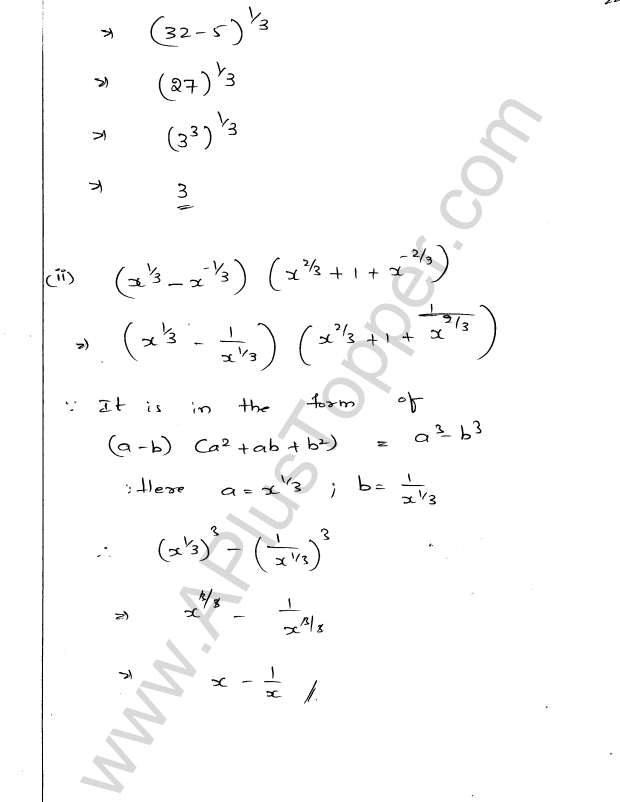 ML Aggarwal ICSE Solutions for Class 9 Maths Chapter 8 Indices Q1.22