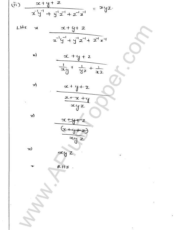 ML Aggarwal ICSE Solutions for Class 9 Maths Chapter 8 Indices Q1.27