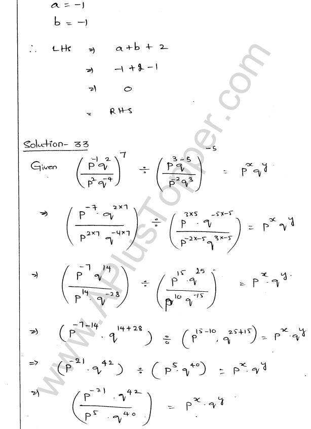 ML Aggarwal ICSE Solutions for Class 9 Maths Chapter 8 Indices Q1.36