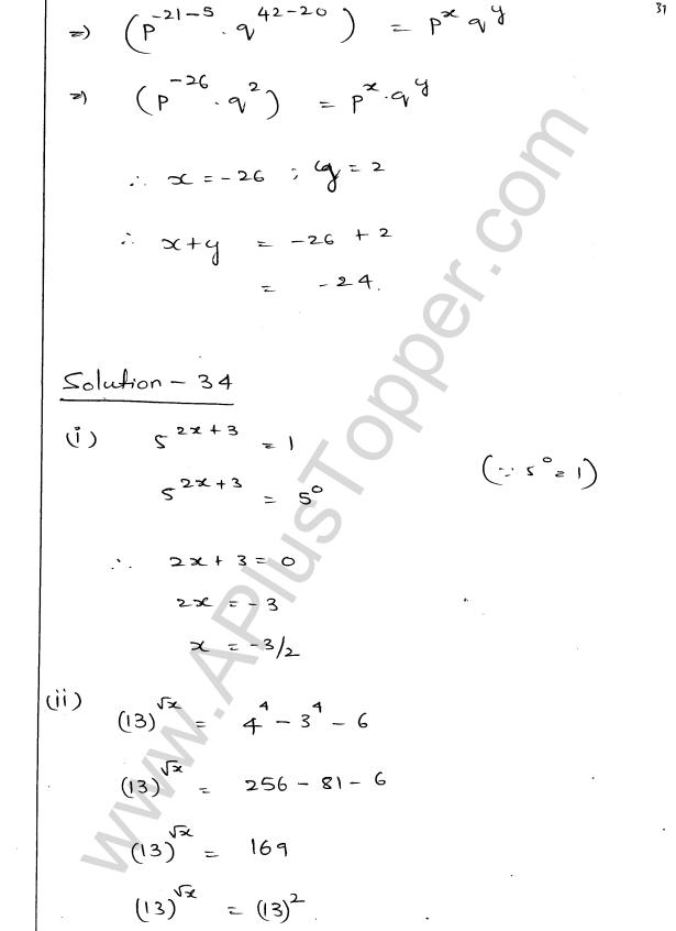 ML Aggarwal ICSE Solutions for Class 9 Maths Chapter 8 Indices Q1.37