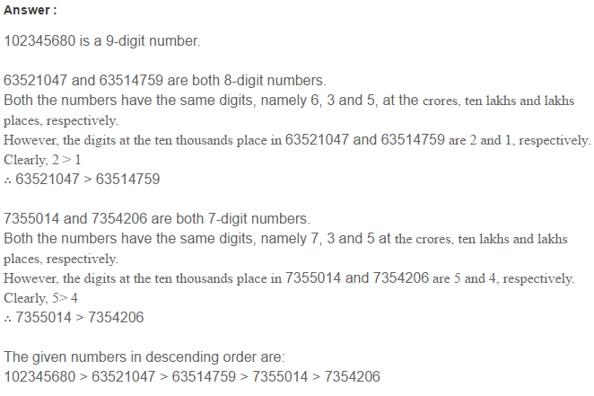 Number System RS Aggarwal Class 6 Maths Solutions Exercise 1B 7.1