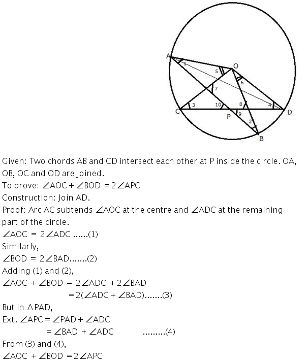 Selina Concise Mathematics Class 10 ICSE Solutions Circles - 49