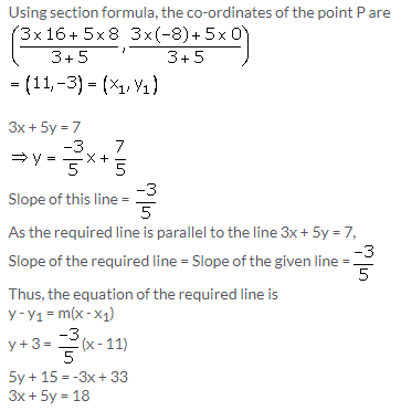 Selina Concise Mathematics Class 10 ICSE Solutions Equation of a Line - 100