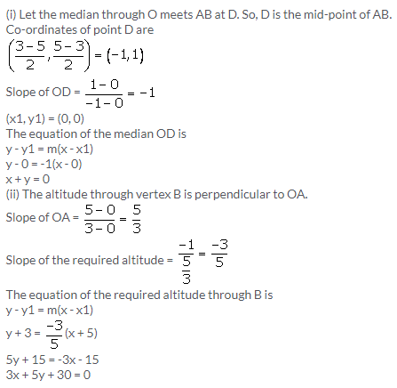 Selina Concise Mathematics Class 10 ICSE Solutions Equation of a Line - 114