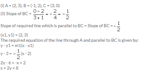 Selina Concise Mathematics Class 10 ICSE Solutions Equation of a Line - 120