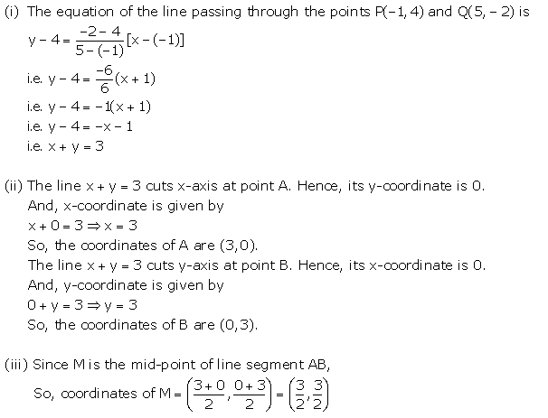 Selina Concise Mathematics Class 10 ICSE Solutions Equation of a Line - 130