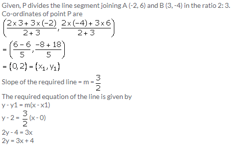 Selina Concise Mathematics Class 10 ICSE Solutions Equation of a Line - 147