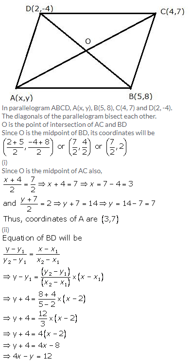Selina Concise Mathematics Class 10 ICSE Solutions Equation of a Line - 152