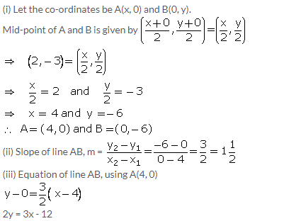 Selina Concise Mathematics Class 10 ICSE Solutions Equation of a Line - 158