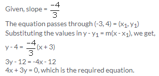 Selina Concise Mathematics Class 10 ICSE Solutions Equation of a Line - 45