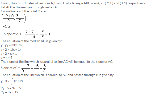 Selina Concise Mathematics Class 10 ICSE Solutions Equation of a Line - 56