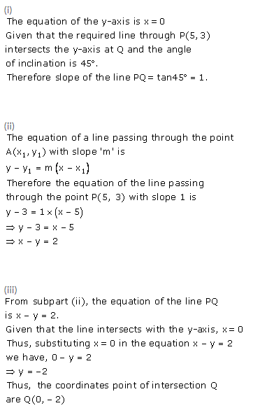 Selina Concise Mathematics Class 10 ICSE Solutions Equation of a Line - 65