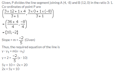Selina Concise Mathematics Class 10 ICSE Solutions Equation of a Line - 67