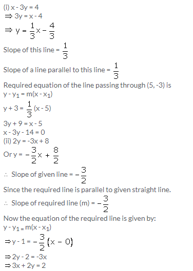 Selina Concise Mathematics Class 10 ICSE Solutions Equation of a Line - 85