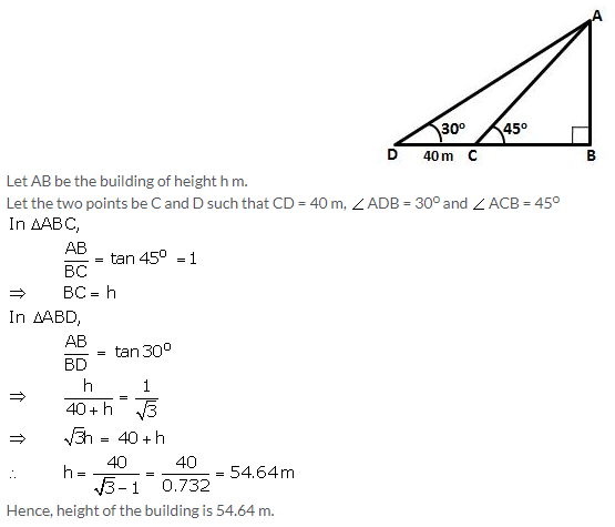 Selina Concise Mathematics Class 10 ICSE Solutions Heights and Distances image - 17