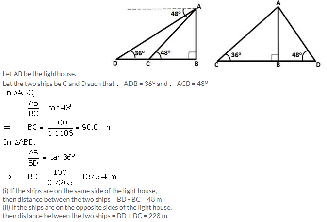 Selina Concise Mathematics Class 10 ICSE Solutions Heights and Distances image - 18