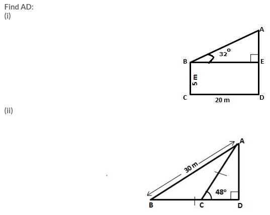Selina Concise Mathematics Class 10 ICSE Solutions Heights and Distances image - 31