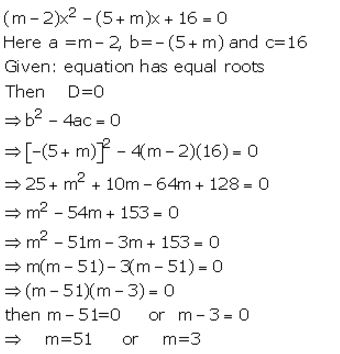Selina Concise Mathematics Class 10 ICSE Solutions Quadratic Equations - 5