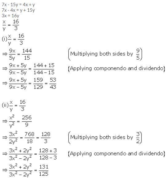 Selina Concise Mathematics Class 10 ICSE Solutions Ratio and Proportion (Including Properties and Uses) - 122