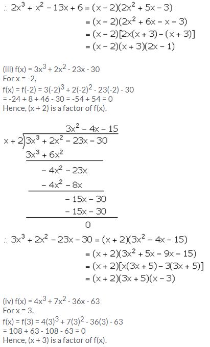 Selina Concise Mathematics Class 10 ICSE Solutions Remainder and Factor Theorems - 23