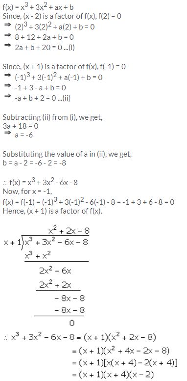 Selina Concise Mathematics Class 10 ICSE Solutions Remainder and Factor Theorems - 27