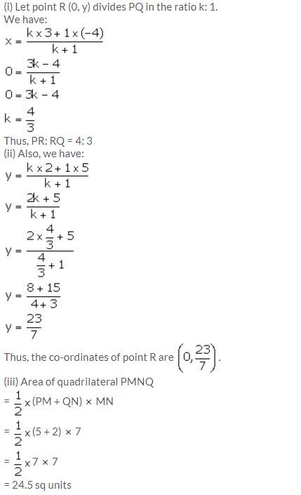 Selina Concise Mathematics Class 10 ICSE Solutions Section and Mid-Point Formula - 28