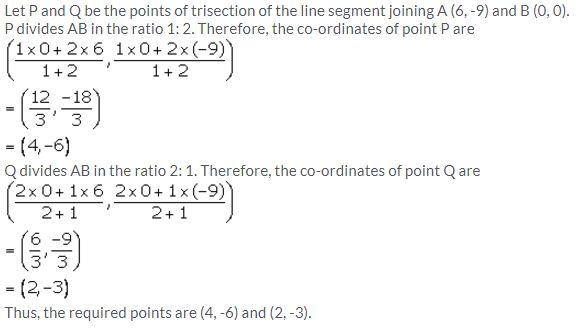 Selina Concise Mathematics Class 10 ICSE Solutions Section and Mid-Point Formula - 62