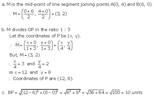 Selina Concise Mathematics Class 10 ICSE Solutions Section and Mid-Point Formula - 69