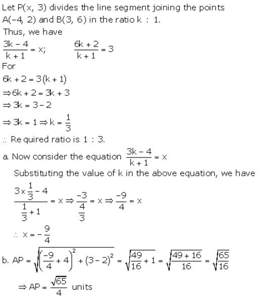Selina Concise Mathematics Class 10 ICSE Solutions Section and Mid-Point Formula - 82