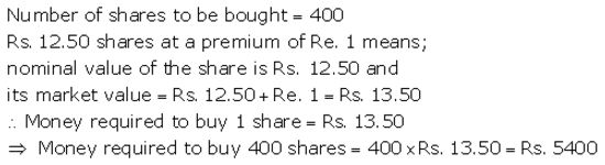 Selina Concise Mathematics Class 10 ICSE Solutions Shares and Dividends - 1