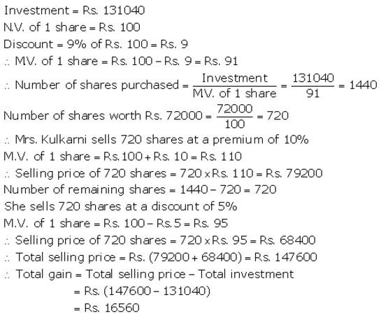 Selina Concise Mathematics Class 10 ICSE Solutions Shares and Dividends - 22