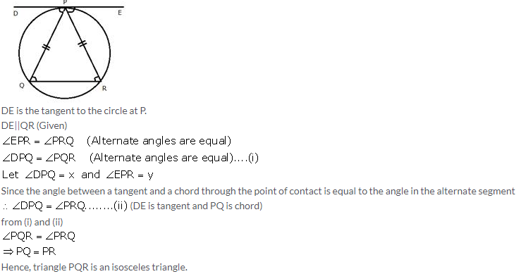 Selina Concise Mathematics Class 10 ICSE Solutions Tangents and Intersecting Chords - 50