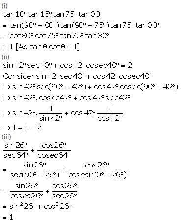 Selina Concise Mathematics Class 10 ICSE Solutions Trigonometrical Identities image - 115