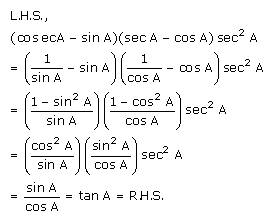 Selina Concise Mathematics Class 10 ICSE Solutions Trigonometrical Identities image - 195