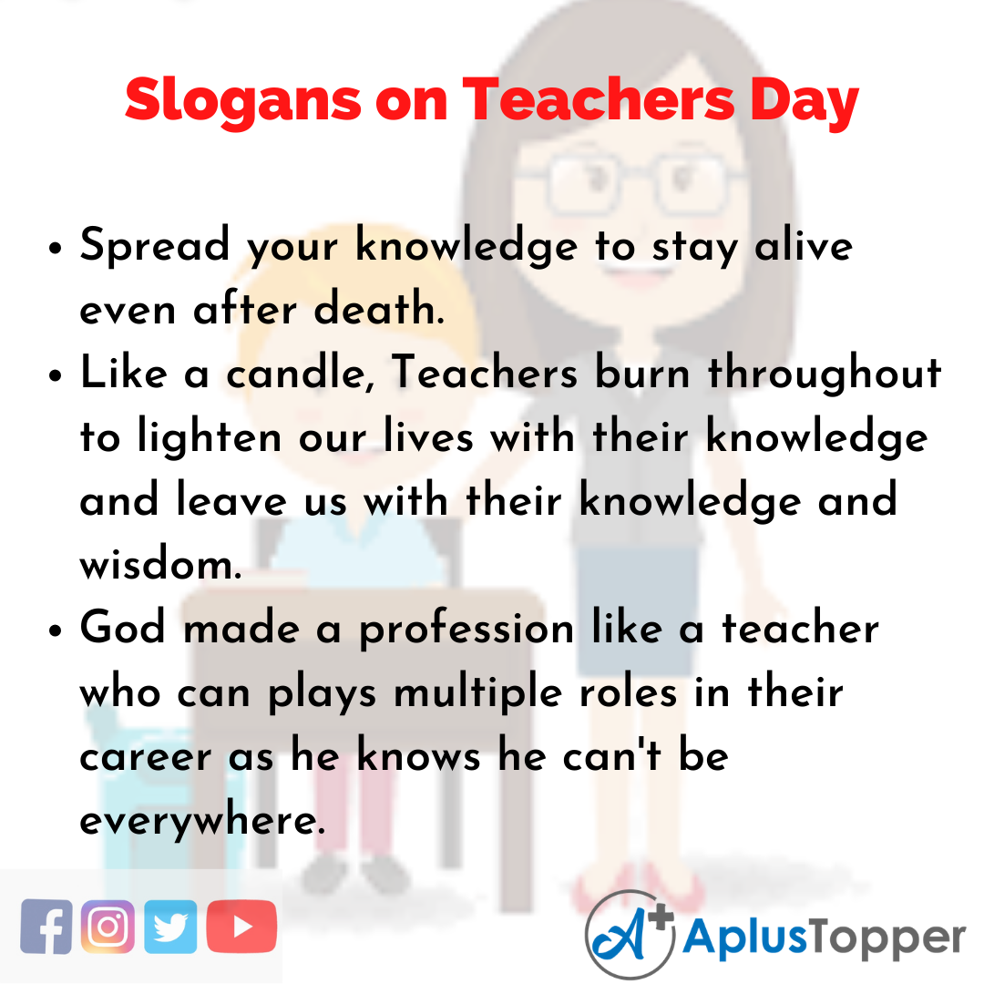 Slogans on Teachers Day in English