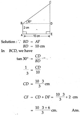 trigonometry worksheet class 10 icse