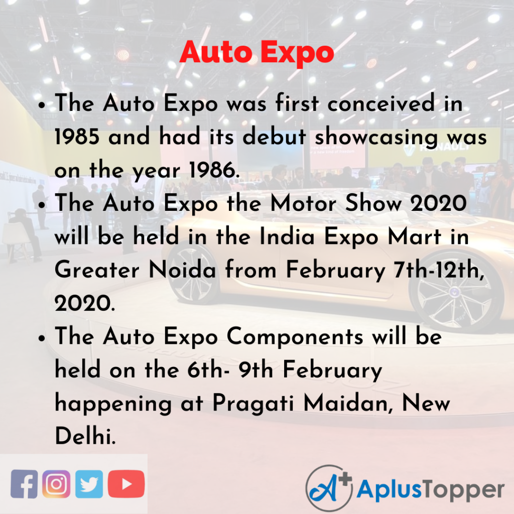 10 Lines about Auto Expo