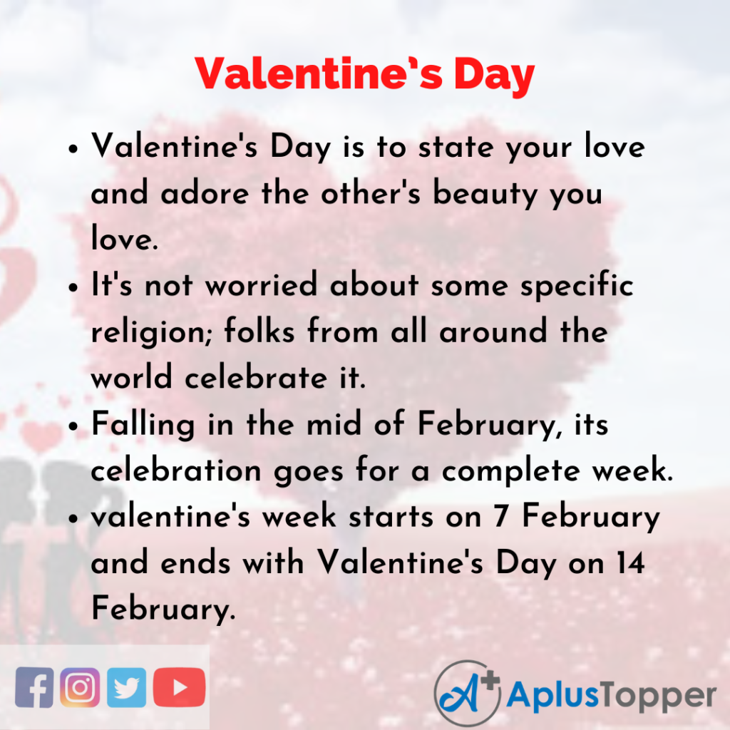 10 Lines about Valentine’s Day