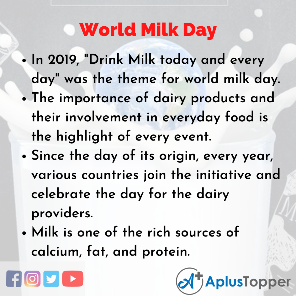 10 Lines about World Milk Day