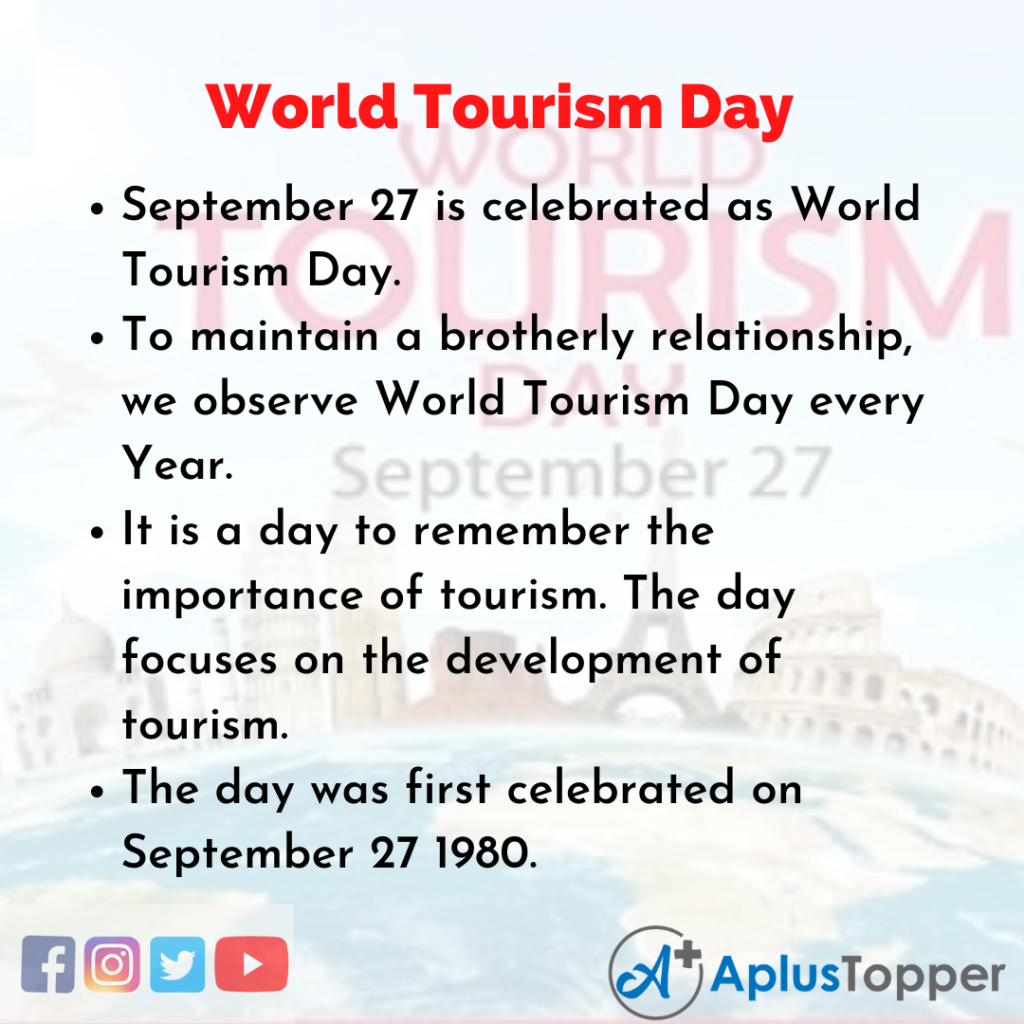 10 Lines about World Tourism Day