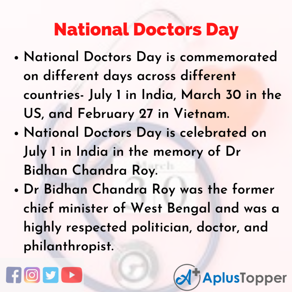10 Lines of National Doctors Day