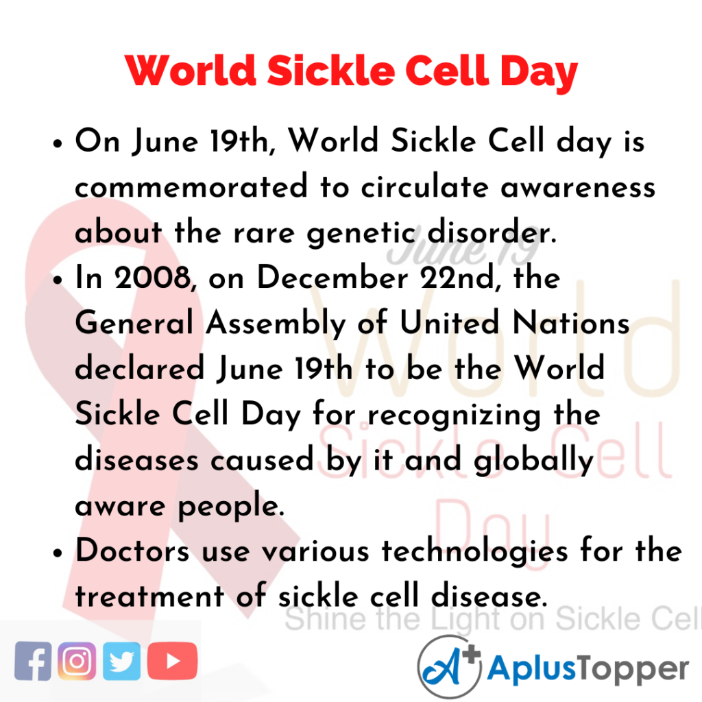10 Lines of World Sickle Cell Day