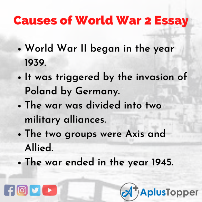 what was the main cause of world war 2 essay