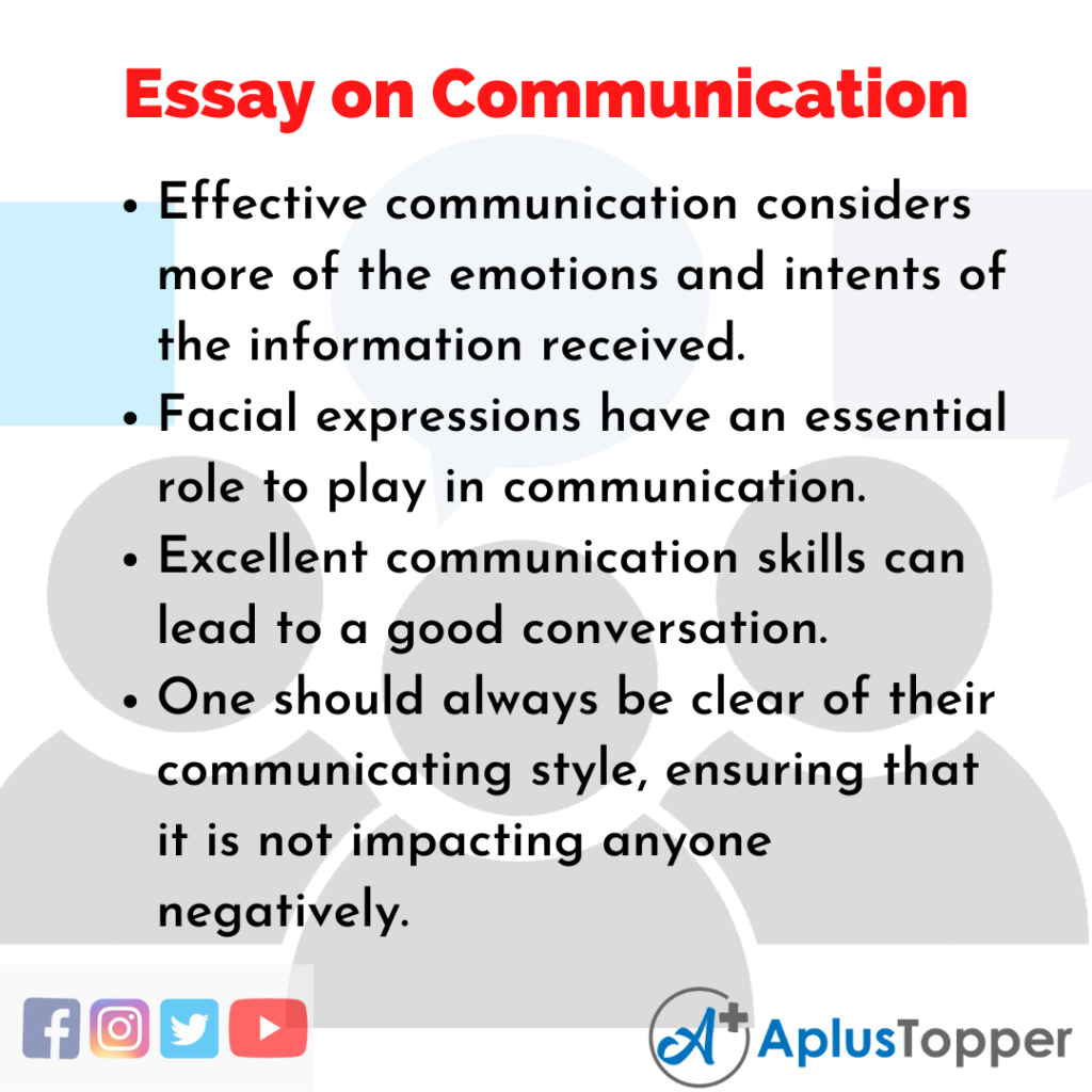 essay about communication at home