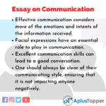 essay about communication in our daily life