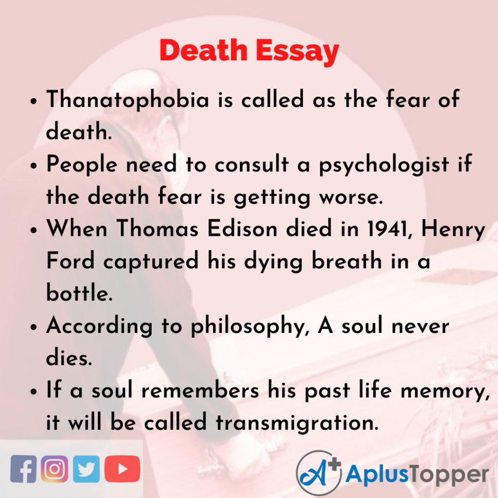 essays about family death
