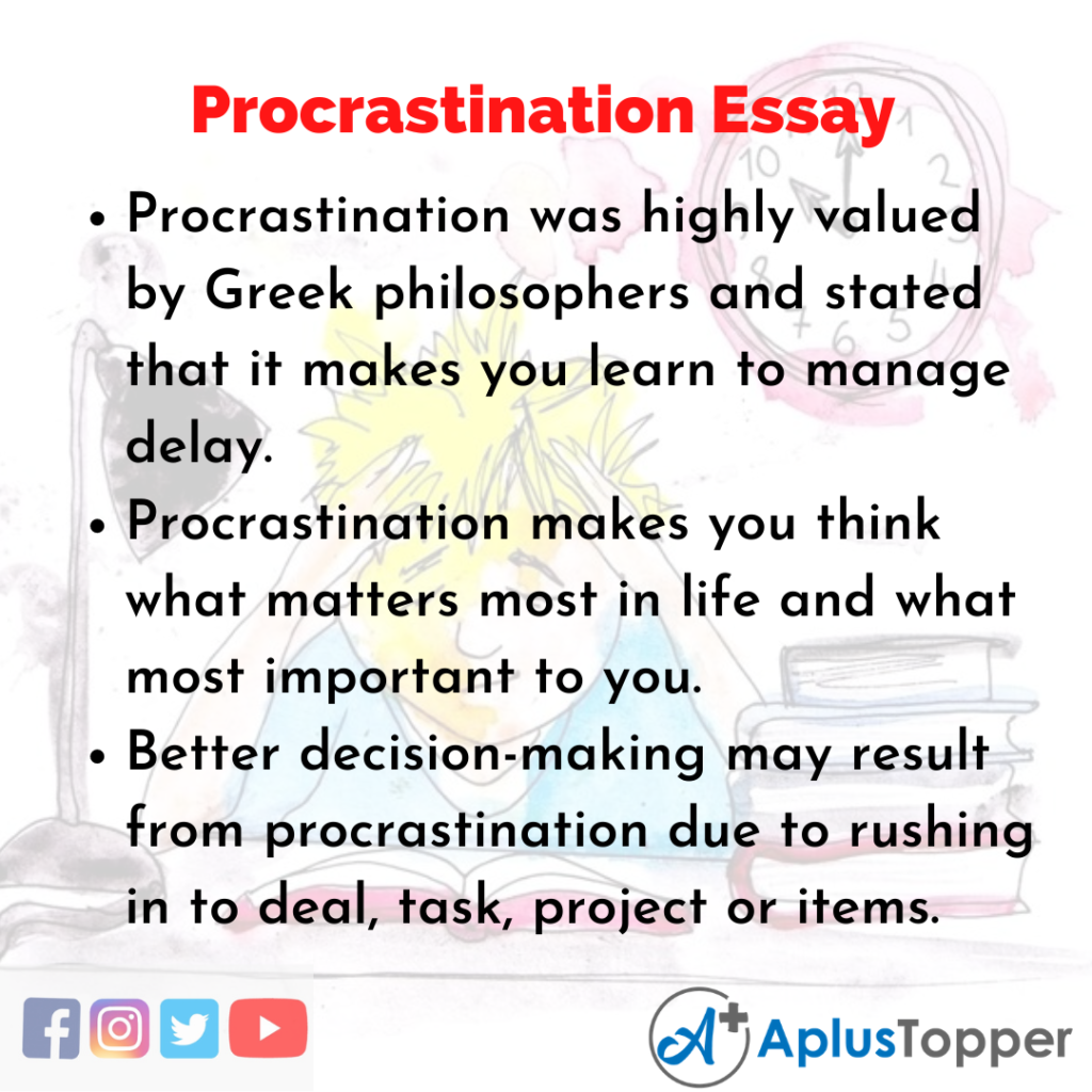 essay procrastination habit