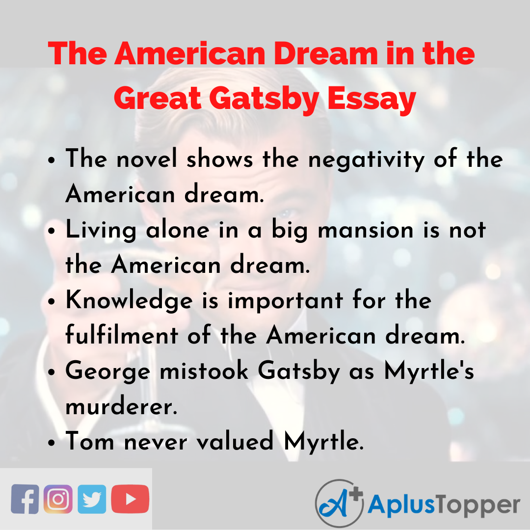 great gatsby american dream essay outline