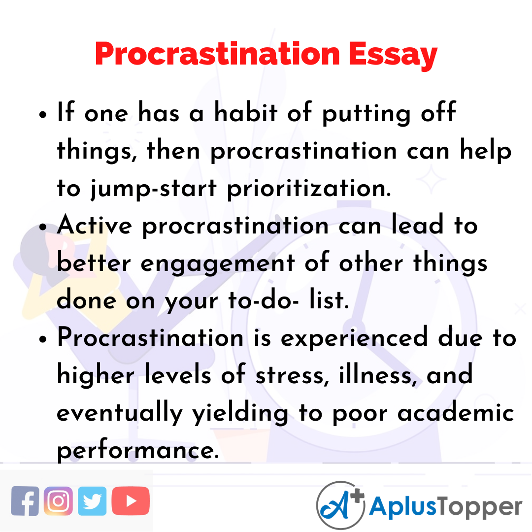 common app essay on procrastination