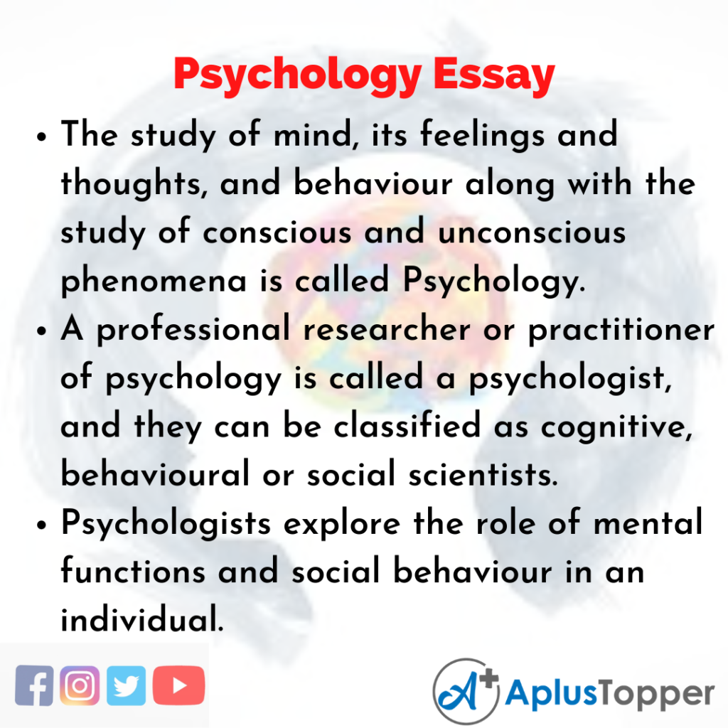essay on a psychologist